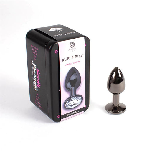 SECRET PLAY - BUTT PLUG GUNMETAL SIZE S