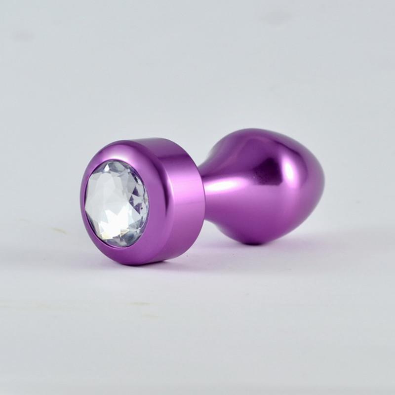 LOVETOY - BUTT PLUG ROSEBUD PÚRPURA CON GEMA