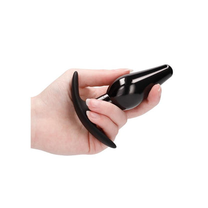 OUCH! - BUTT PLUG SET POINTED LARGE SUCTION CUP BLACK