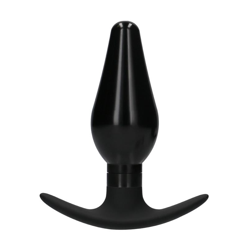 OUCH! - BUTT PLUG SET POINTED LARGE SUCTION CUP BLACK
