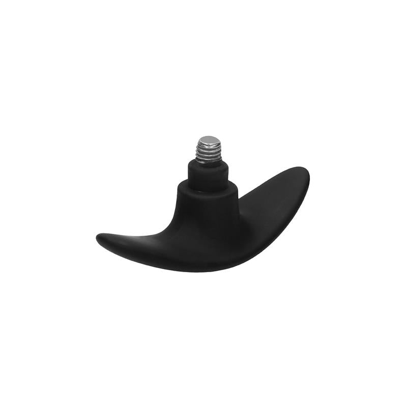 ¡AY! - SET DE TAPONES ANALES GRANDES CON PUNTA Y VENTOSA NEGRO