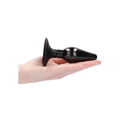 OUCH! - BUTT PLUG SET POINTED LARGE SUCTION CUP BLACK