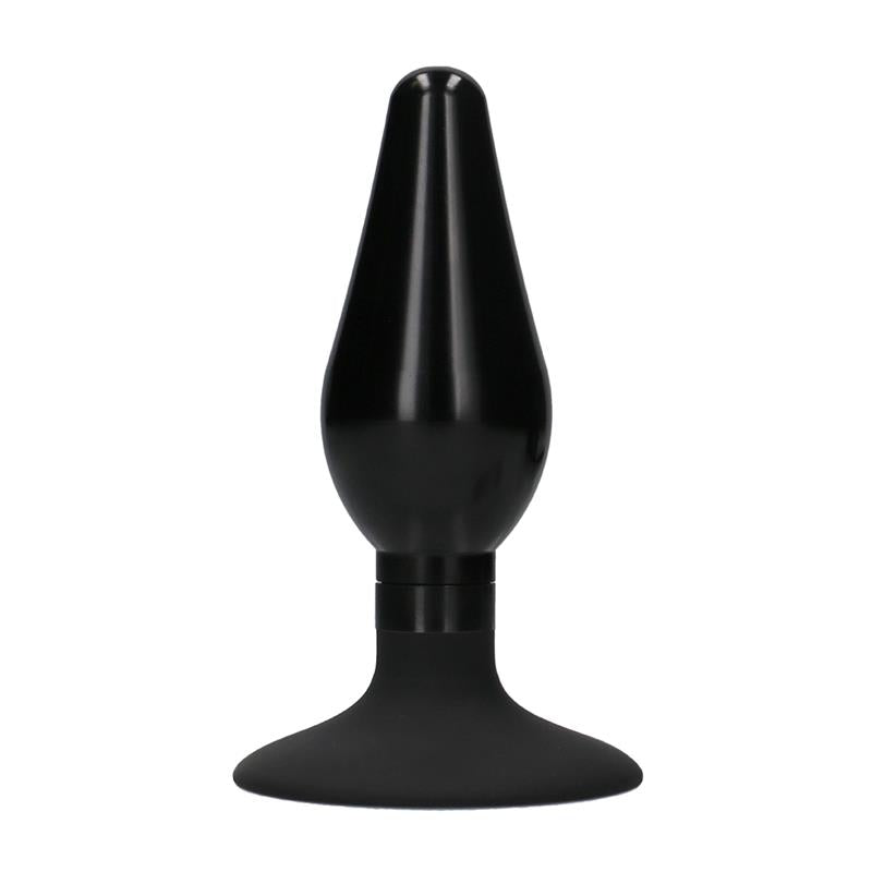 OUCH! - BUTT PLUG SET POINTED LARGE SUCTION CUP BLACK