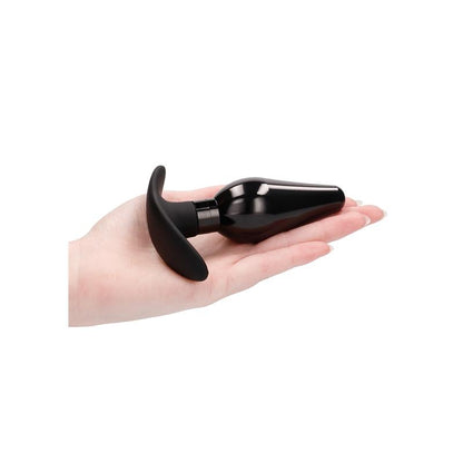 OUCH! - BUTT PLUG SET POINTED LARGE SUCTION CUP BLACK