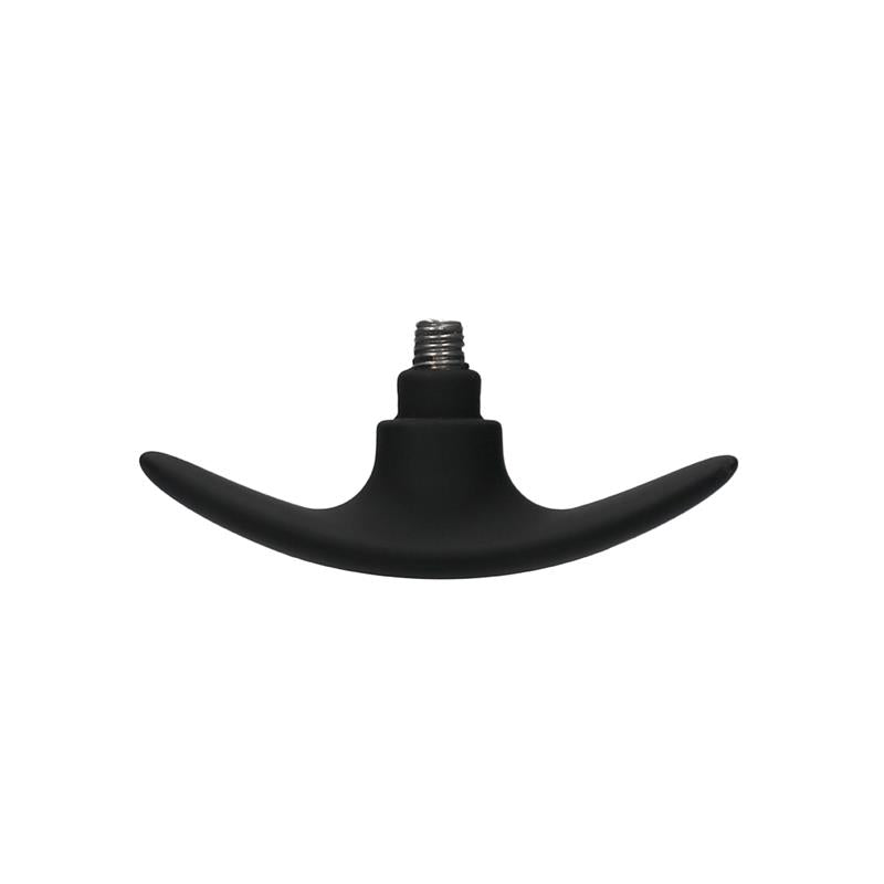 ¡AY! - SET DE TAPONES ANALES GRANDES CON PUNTA Y VENTOSA NEGRO