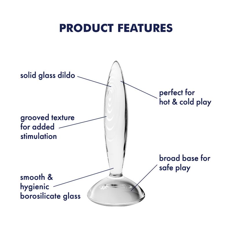 SATISFYER - BUTT PLUG SPARKLING CRYSTAL HOT AND COLD CLEAR