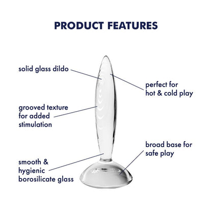 SATISFYER - BUTT PLUG SPARKLING CRYSTAL HOT AND COLD CLEAR