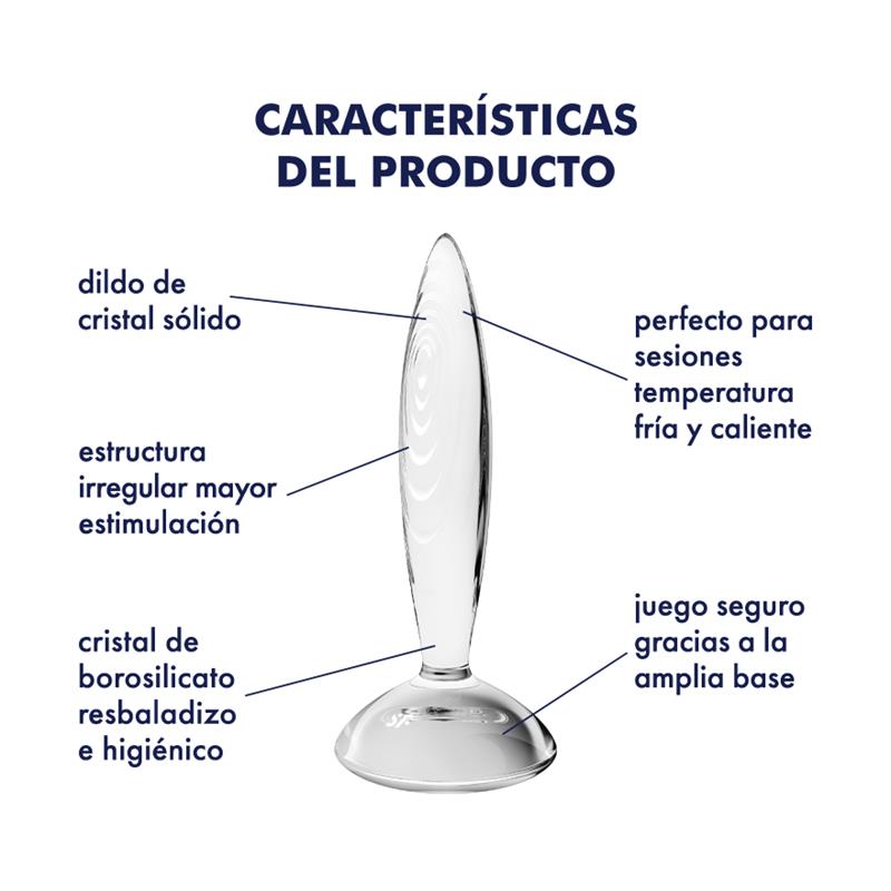 SATISFYER - BUTT PLUG SPARKLING CRYSTAL HOT AND COLD CLEAR