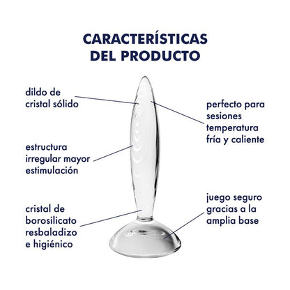 SATISFYER - BUTT PLUG SPARKLING CRYSTAL HOT AND COLD CLEAR