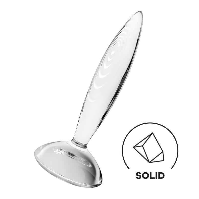 SATISFYER - BUTT PLUG SPARKLING CRYSTAL HOT AND COLD CLEAR