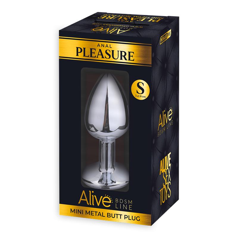 ALIVE - BUTT PLUG WITH BLACK JEWEL SIZE S