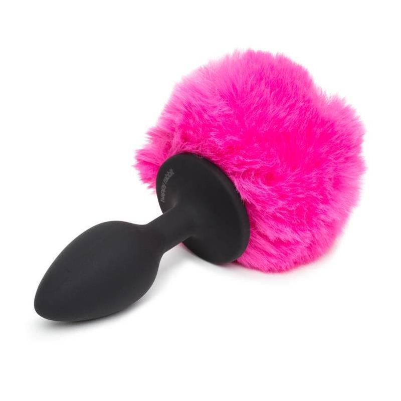HAPPY RABBIT - BUTT PLUG WITH PINK FUR TAIL SMALL