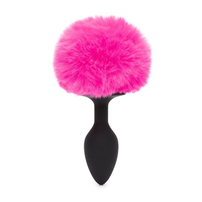 HAPPY RABBIT - BUTT PLUG WITH PINK FUR TAIL SMALL