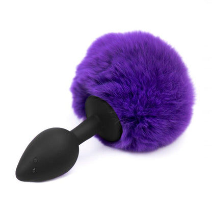 AFTERDARK - BUTT PLUG WITH POMPON PURPLE SIZE S