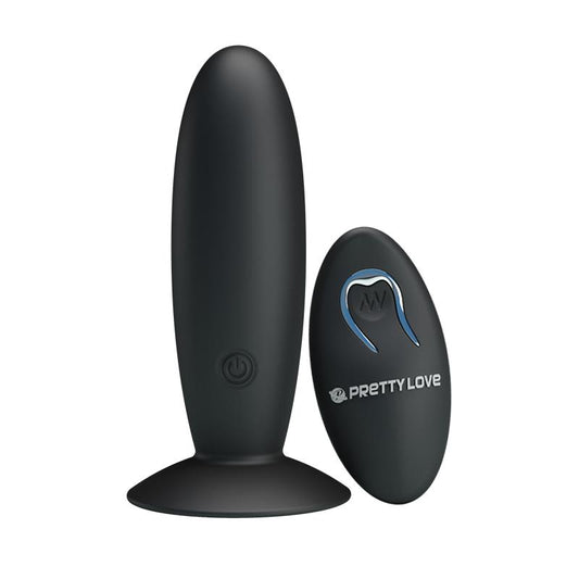 PRETTYLOVE - BUTT PLUG WITH REMOTE CONTROL BLACK