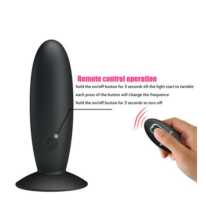 PRETTYLOVE - BUTT PLUG WITH REMOTE CONTROL BLACK