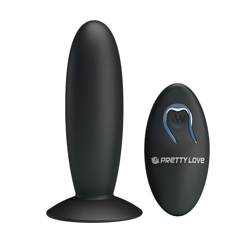 PRETTYLOVE - BUTT PLUG WITH REMOTE CONTROL BLACK