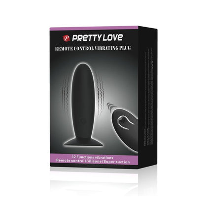 PRETTYLOVE - BUTT PLUG WITH REMOTE CONTROL BLACK