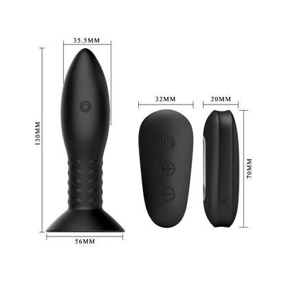 MR PLAY - BUTT PLUG WITH VIBRATION AND ROTATION