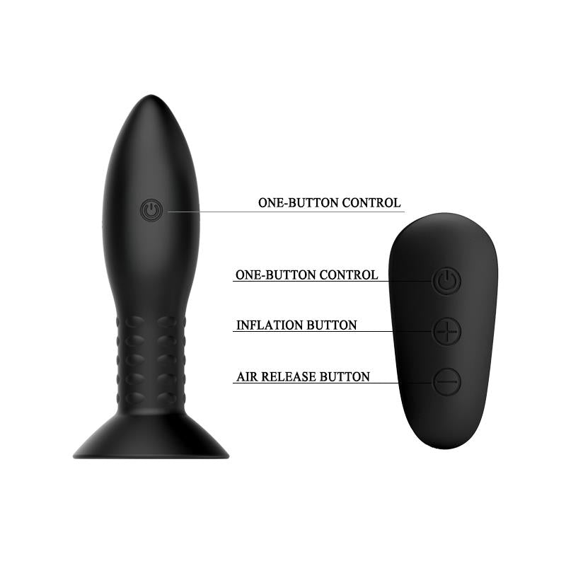 MR PLAY - PLUG WITH BLACK ROTATING BALLS REMOTE CONTROL
