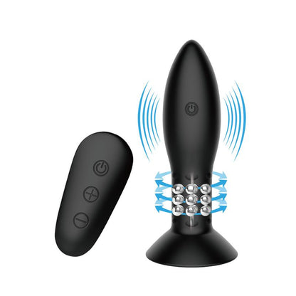 MR PLAY - PLUG WITH BLACK ROTATING BALLS REMOTE CONTROL