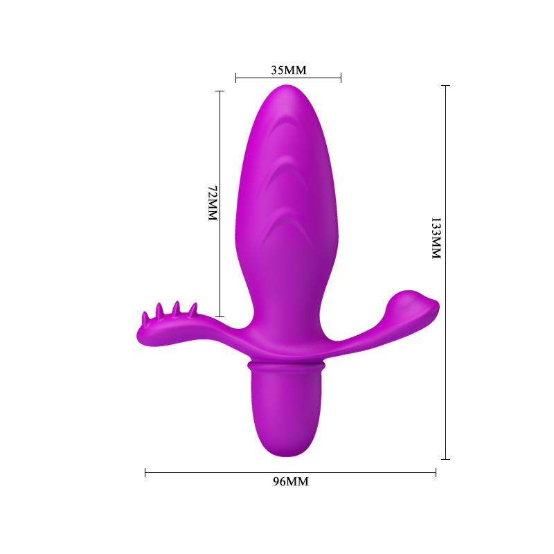PRETTYLOVE - BUTT PLUG WITH VIBRATION FITCH PURPLE