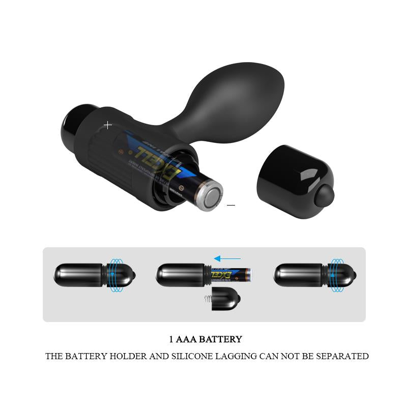 PRETTYLOVE - BUTT PLUG WITH VIBRATION SILCIONE