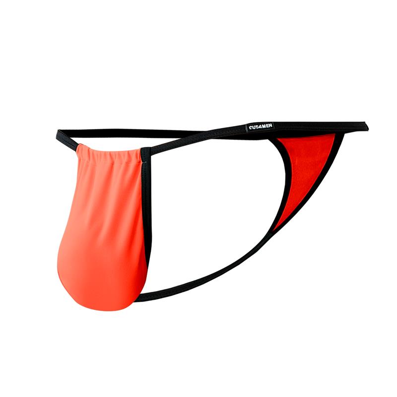 CUT4MEN - C4MSPX04 FLUO POUCH V-STRING TANGERINE