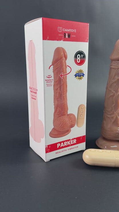 CAMTOYZ - RAW PARKER REALISTIC VIBRATING DILDO