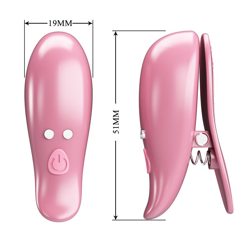 PRETTYLOVE - CAILEY NIPPLE CLAMPS WITH VIBRATION AND REMOTE