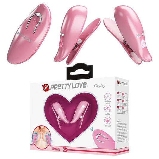 PRETTYLOVE - CAILEY NIPPLE CLAMPS WITH VIBRATION AND REMOTE