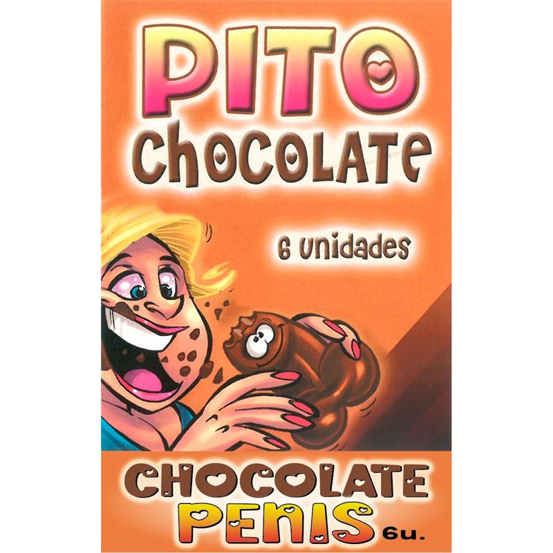 DIVERTY SEX - CAJA COMIC 6 PENE CHOCOLATE NEGRO