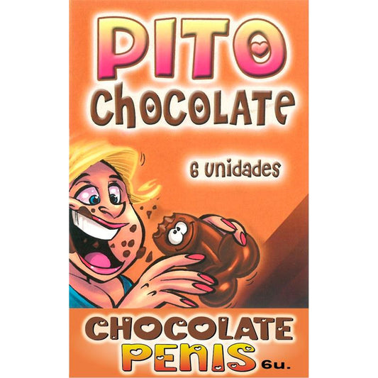 DIVERTY SEX - CAJA COMIC 6 PENE CHOCOLATE NEGRO