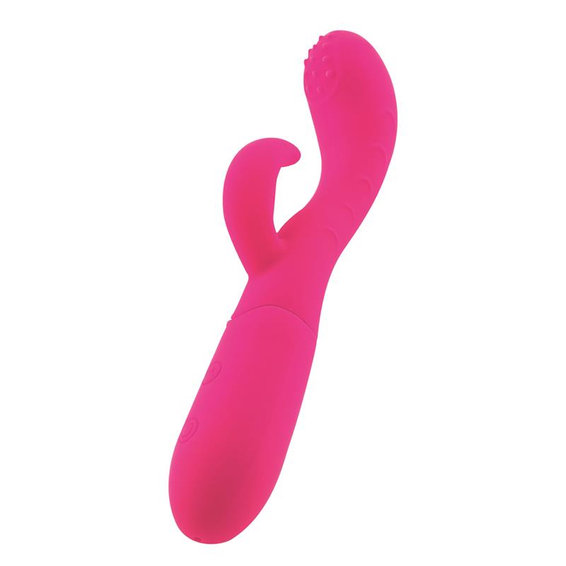 GOODIES - CAKEY G-SPOT AND RABBIT VIBE USB SILICONE FUCHSIA