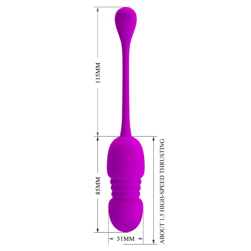 PRETTYLOVE - CALLIERI VIBRATING EGG WITH THRUSTING AND REMOTE CONTROL