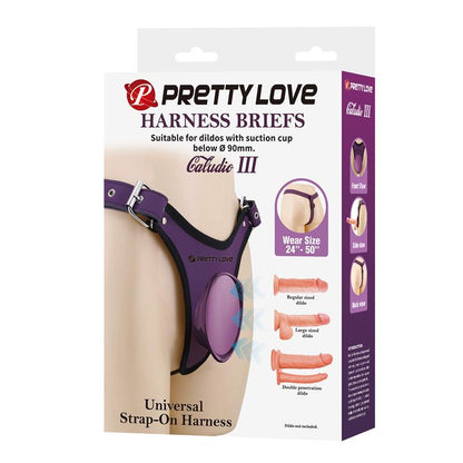 PRETTYLOVE - CALUDIO III UNIVERSAL STRAPON HARNESS PURPLE