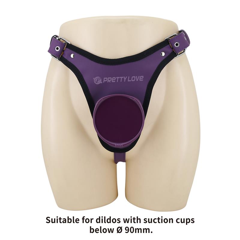 PRETTY LOVE - CALUDIO III UNIVERSAL STRAPON HARNESS PURPLE
