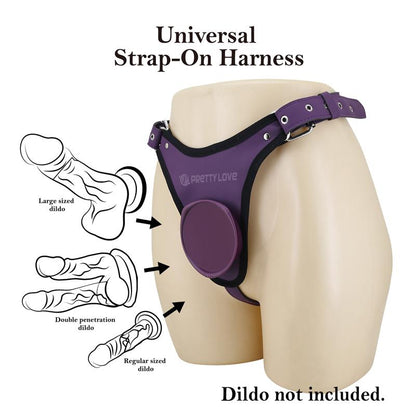 PRETTY LOVE - CALUDIO III UNIVERSAL STRAPON HARNESS PURPLE