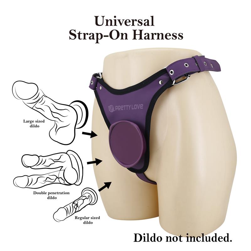 PRETTYLOVE - CALUDIO III UNIVERSAL STRAPON HARNESS PURPLE