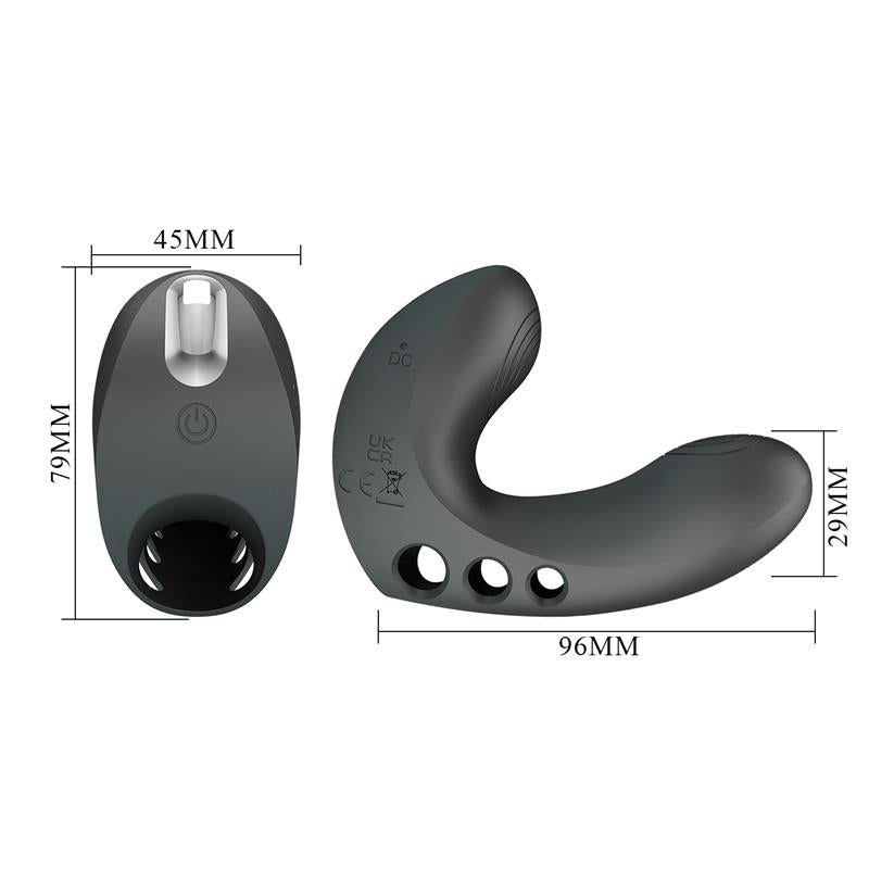 PRETTY LOVE - CAMELIA FINGER VIBRATOR 7 VIBRATIONS BLACK