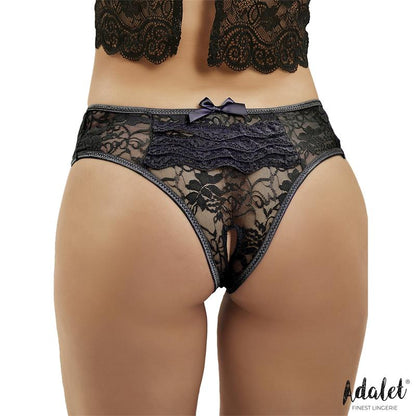 ADALET LINGERIE - CAMILA OPEN CROTCH PANTIES WITH FLORAL LACE