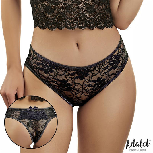 ADALET LINGERIE - CAMILA OPEN CROTCH PANTIES WITH FLORAL LACE