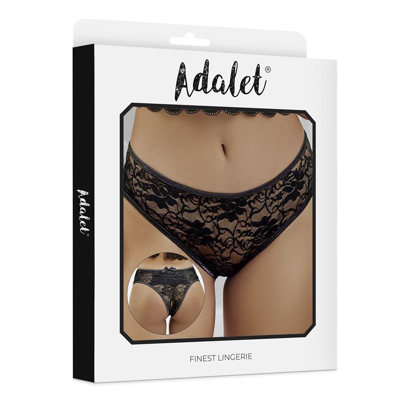 ADALET LINGERIE - CAMILA OPEN CROTCH PANTIES WITH FLORAL LACE