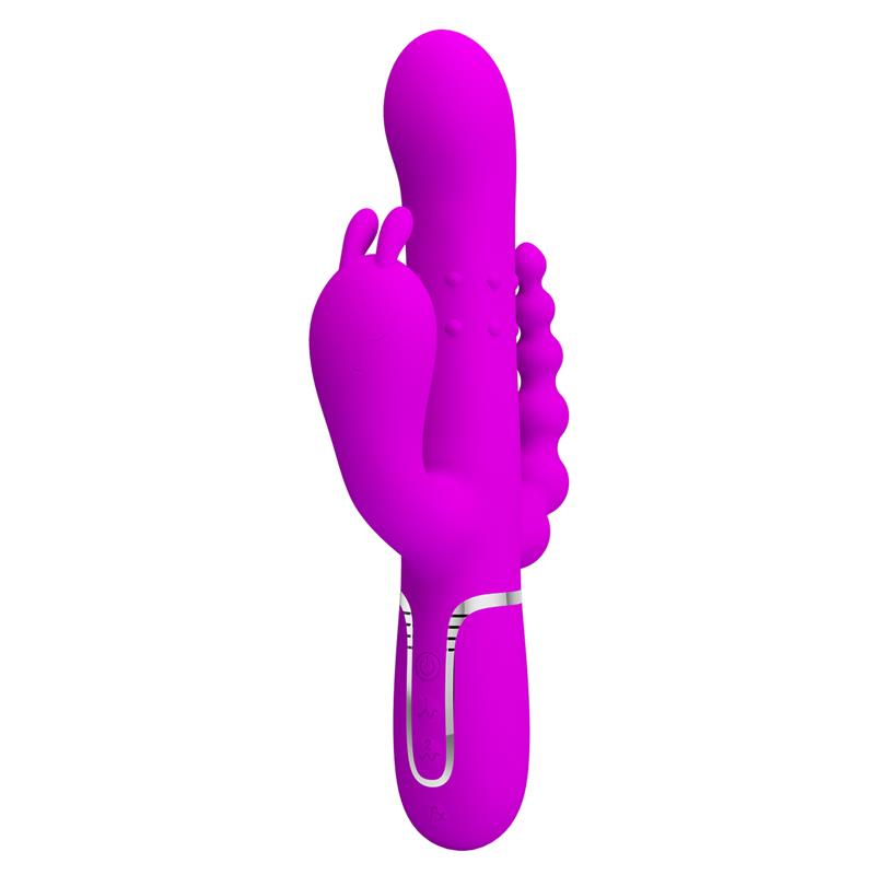 PRETTYLOVE - CAMMY 4 IN 1 VIBE WITH ROTATING BALLS AND ANAL CHAIN