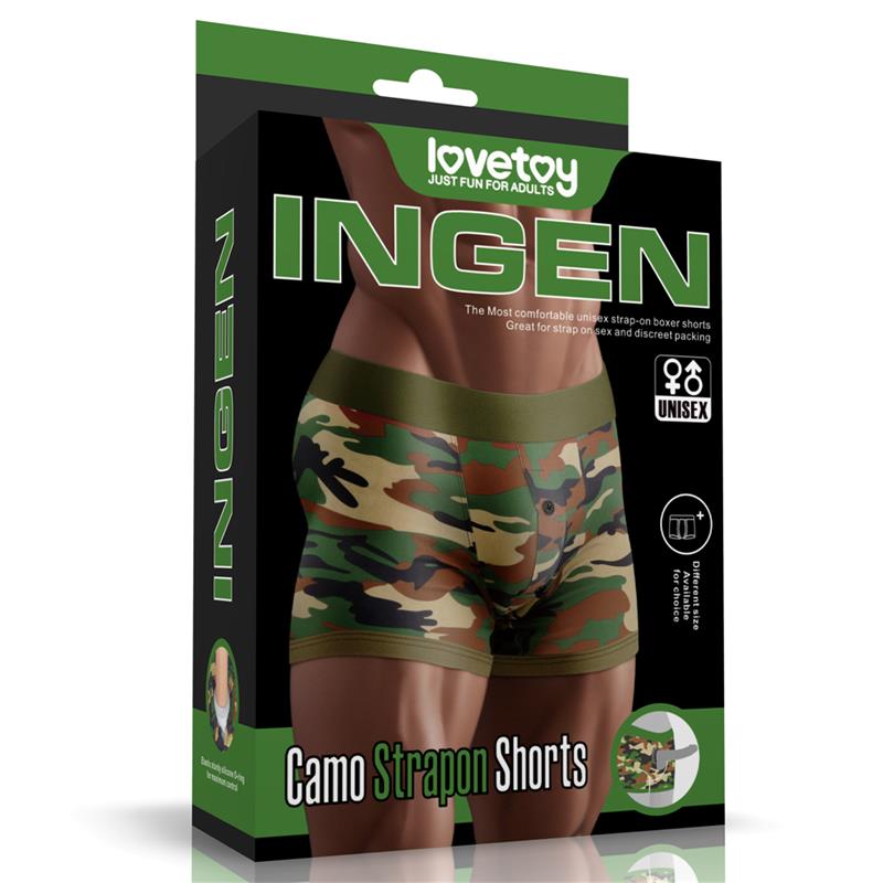 LOVETOY - CAMO STRAPON SHORTS 28-32