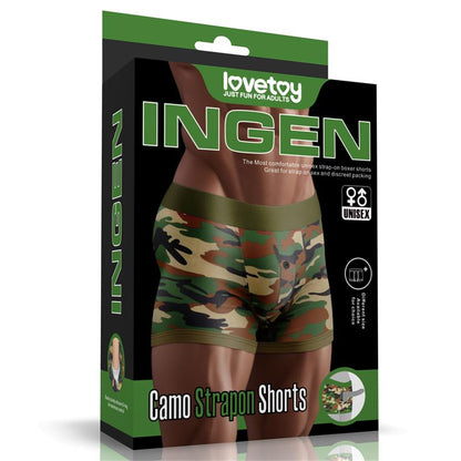 LOVETOY - CAMO STRAPON SHORTS 33-37