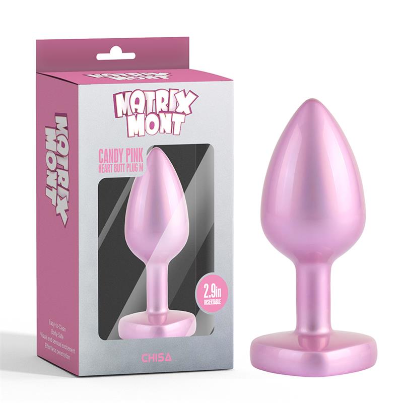 CHISA - CANDY PINK HEART BUTT PLUG SIZE M