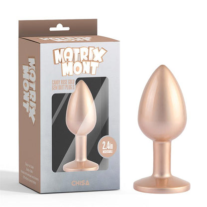CHISA - CANDY ROSE GOLD GEM BUTT PLUG SIZE S