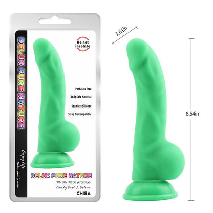 CHISA - CARL.L LIQUID SILICONE DILDO GREEN 21.7CM
