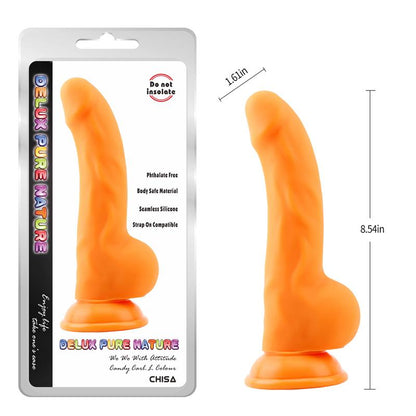 CHISA - CARL.L LIQUID SILICONE DILDO ORANGE 21.7CM